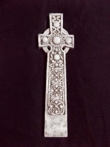 Small Celtic Cross 2 Wall Hanging Gothic Black Plaque Renaissance Medieval  - £8.83 GBP