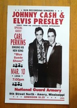 Sun Recording Johnny Cash &amp; Elvis Presley March 10 1956 &gt; Poster/Print R... - £15.02 GBP