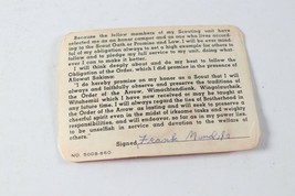 Vintage 1962 Order Arrow OA Chickasah Ordeal Member Card Boy Scouts America BSA - £9.11 GBP