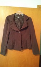 000 Womens APT 9 Size 8 Blazer Sport Jacket Suit Coat Bown 3 Button - £15.68 GBP