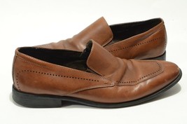Stacy Adams 10 D Brown Leather Slip On Oxford Dress Shoes - £19.65 GBP