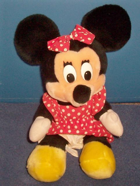 Primary image for Walt Disney MINNIE MOUSE 12" plush stuffed toy Rare Vintage