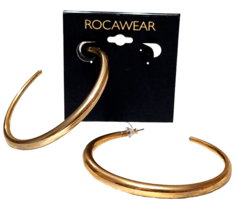 Rocawear Gold Tone Large Hoop Earrings - £3.94 GBP