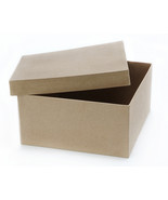 Paper Mache Box Square 9 X 9 X 4 Inches - £35.87 GBP