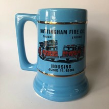 Nottingham Fire Co. Truck Engine Housing 1983 Mug Stein Bucks County Blu... - £18.76 GBP