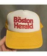 The Boston Herald Snapback Vintage Hat Cap News Trucker Mesh - $39.59