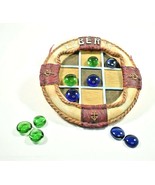 Nautical Jim-Buoy Life Ring Tic Tac Toe Trinket Dish with Glass Stones (... - £14.33 GBP