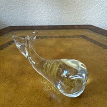Fenton Clear Art Glass Whale Paperweight Figurine Figure Mammal Animal V... - $29.69