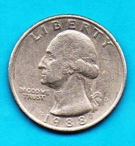 1988 D Washington Quarter - Circulated - About XF - $1.25