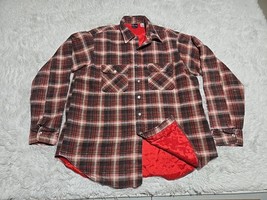 Vintage 70s JC Penneys Plaid Red Flannel Shirt XL Jacket Shacket Quilt L... - $31.50 CAD