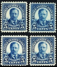 557, Mint F-VF NH 5¢ Four Fresh Stamps CV $140. - Stuart Katz - £55.00 GBP