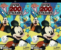 Disney Mickey - Over 200 Stickers 4 Sheet Sticker Books (Set of 2) - £11.72 GBP