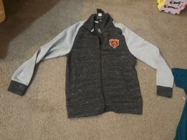 NEW NWT Chicago Bears Sweatshirt Jacket Fanatics NFL Black Charcoal Sz M... - £36.44 GBP