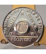 Alcoholic 23 Year Recovery &quot;Silver Plate&quot; Chip Medallion Coin Token AA A... - £9.03 GBP