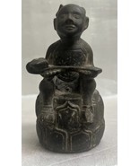 Japanese MEJI PERIOD Stone Carved Sculpture of a Man With Instrument - $1,166.21 CAD