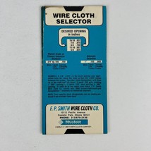 F.P. Smith Wire Cloth Co Selector Slide Card 1976 - £15.54 GBP