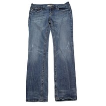 Mek Denim Pants Womens 34 Blue Flat Front Mid Rise Bootcut Pockets Oxford Jeans - £20.23 GBP