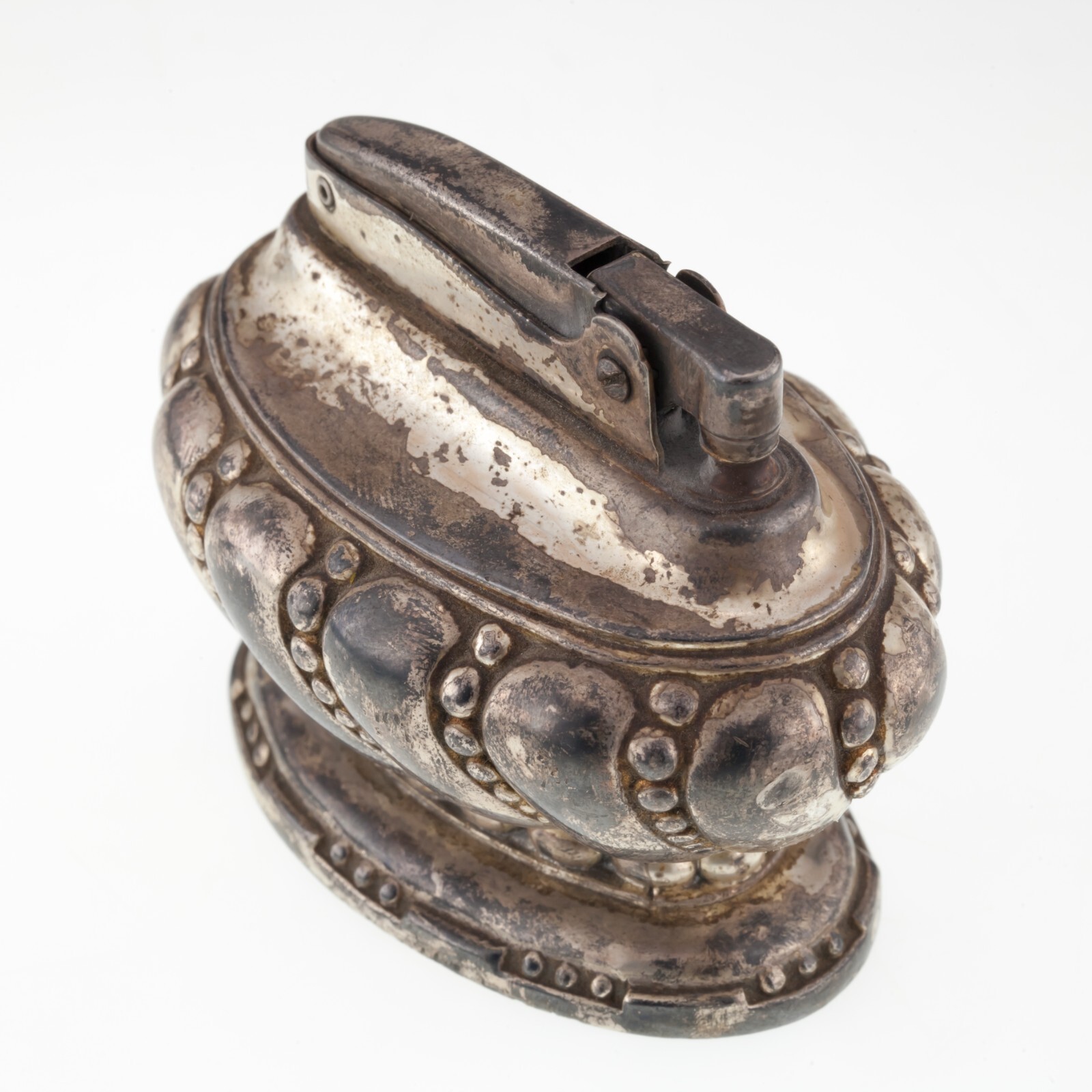 Vintage Plaqué Argent Ronson " Couronne " Table Briquet Item image 6