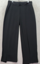 Joseph Ribkoff Capri Pants Womens Size 4 Black Flat Front Elastic Waist Leg Slit - £21.96 GBP