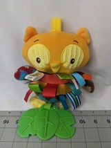 Taggies Orange Owl Plush Teether 9 Inch Kids II Stuffed Animal Toy - $14.95