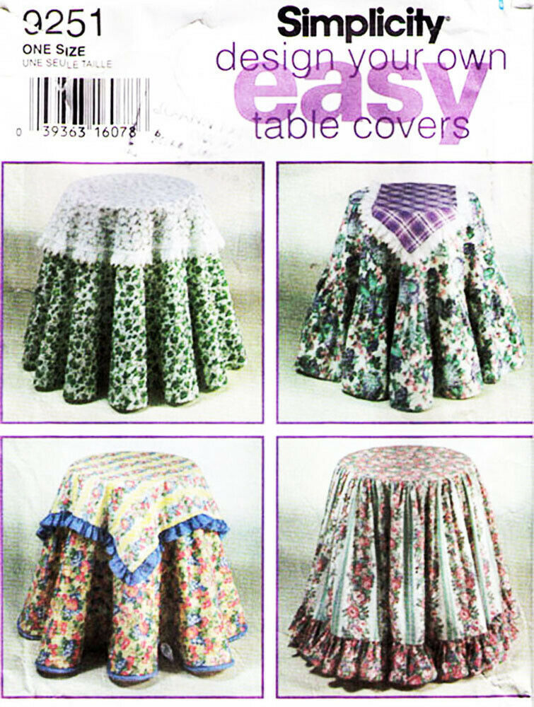 Primary image for 1994 TABLECLOTHS, COVERS, TOPPERS Simplicity Easy Pattern 9251-s UNCUT