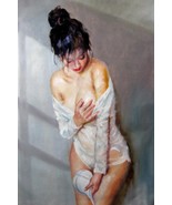 24x36 inches Nude  stretched Oil Painting Canvas Art Wall Decor modern14D - £159.70 GBP