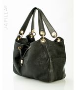 ELEGANT MICHAEL KORS CANVAS BLACK SATCHEL HANDBAG PURSE! - $117.81