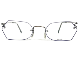 Kazuo Kawasaki Eyeglasses Frames MP-631 Grey Blue Polygon Full Rim 49-19-140 - £180.37 GBP