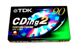 TDK CDing 90, NEW SEALED BLANK AUDIO CASSETTE TAPE - $11.99
