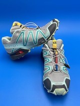 Salomon Womens 7 Speedcross 3 Gray Green Hiking Shoes Walking Off Road S... - £28.58 GBP