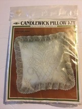 Candlewick Pillow Kit *Missing Front* CW04 Flower Basket 14x14 Vintage  - $6.92