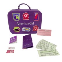 American Girl Doll Purple Suitcase and Passport Matching Set Tickets - $26.08
