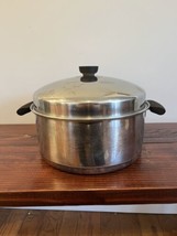 Vintage Revere Ware 1801 6 Qt Quart Stock Pot Dutch Oven Lid Copper Clad... - £37.67 GBP