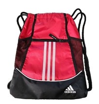 adidas Sackpack Sport Team Shock One Red 18x13 Bag Backpack Adjustable Pull - £6.90 GBP