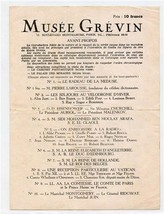 Musee Grevin Program Paris France Wax Museum 1954 - £14.08 GBP