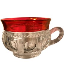 Punch Cup, Ruby Red Flashed Indiana Glass, Colony, NEW: ORIGINAL STICKER! - £11.79 GBP