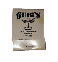 Vintage Unstruck Gubi&#39;s 2425 Cassopolis St. Elkhart IN matchbook - £3.75 GBP