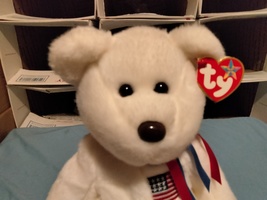 Ty Beanie Buddies Large Libearty (White) Bear by Ty - £14.90 GBP