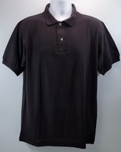 MA) Vintage Harbour Classics Men&#39;s Black Polo Shirt Large - $9.89