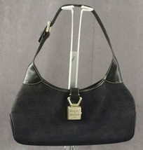 Modern Leather Signature Crescent Hobo Black Designer Purse Bag Dooney B... - £33.90 GBP