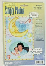 Janlynn Counted Cross Stitch Photo Holder Simply Photos MOON AND STARS 056-0172 - £7.90 GBP