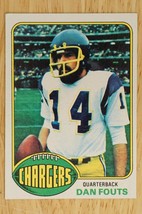 Vintage 1976 Topps Football Card #128 Dan Fouts QB San Diego Chargers - £7.73 GBP