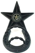 Cast Iron Western Star Business Card Holder Rustic 3.75&quot; x 3.5&quot; x 3&quot; - £11.02 GBP