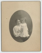 Antique Circa 1900s Cabinet Card Beautiful Mother &amp; Daughter Jamestown, NY - £9.61 GBP