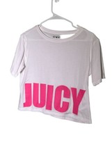 Juicy Couture Sport Size Small Boxy White T-Shirt Graphic JUICY - £7.43 GBP