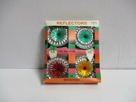 10 Vintage Tinsel &amp; Plastic Flower Christmas Light Reflectors Boxed 1968... - $62.36