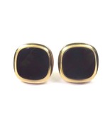 14k Yellow Gold Square Shape Cufflinks With Black Onyx - £592.55 GBP