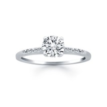 14K white gold Pave diamond engagement ring/0.50 ct diamond wedding band - £3,107.26 GBP