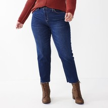 Women&#39;s Sonoma Goods for Life High-Waisted Straight-Leg Crop Jeans, Size:8, Blue - £16.18 GBP