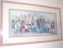 Ted DeGrazia &quot;Navajo Fair&quot; Full Color Large Framed &amp; Matted Art Print - £243.54 GBP
